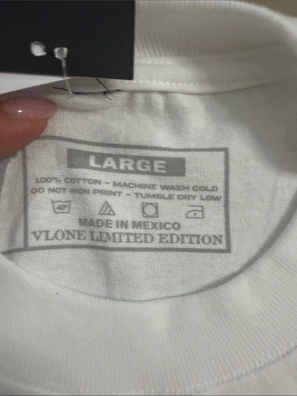 VLONE Limited Edition White Text Message Graphic Tee Shirt. Sz Large NWT - Picture 8 of 8